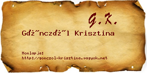 Gönczöl Krisztina névjegykártya