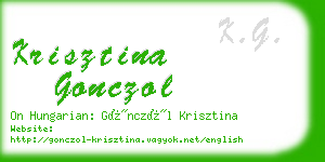 krisztina gonczol business card